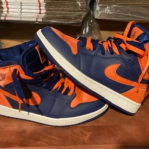 Nike Air Jordan 1 Retro High Blue & Orange AH7389-408 Men’s Size 9.5